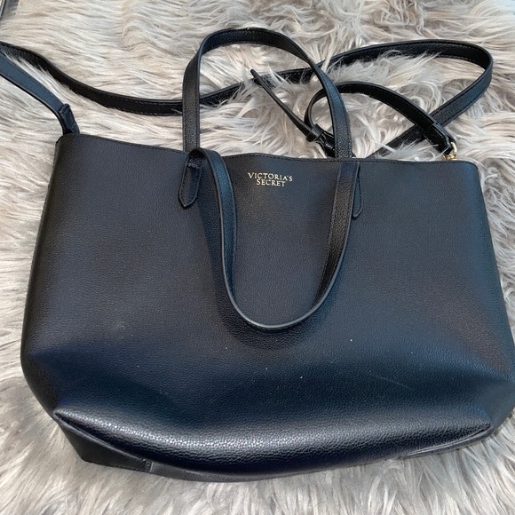 Victoria's Secret Handbags - Victoria's Secret Simple Black Crossbody Medium Tote Purse